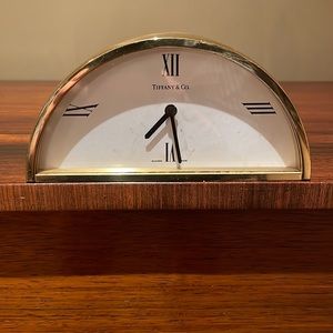 Vintage Tiffany & Co. Brass Semi Circle Desktop/Mantle Clock